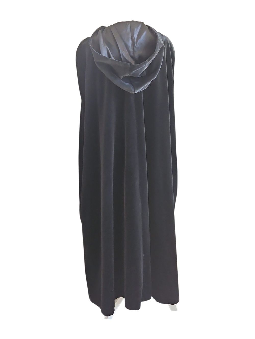 Vintage JS Collections Black Velvet Hooded Opera Cloak Cape - Picture 4 of 12